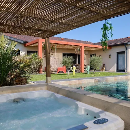 5 Avec Piscine, Jacuzzi, Terrain. וילה Ambronay